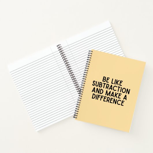 引き算のように…算数おもしろい引用文 ノートブック (内部)