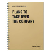 引き継ぎ予定おもしろい引用文 ノートブック (正面)