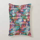 引き裂かれたの色ストライプ付き汚れ、仮想デカプ アクセントクッション (正面(垂直))