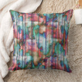 引き裂かれたの色ストライプ付き汚れ、仮想デカプ クッション (ブランケット)