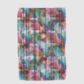 引き裂かれたの色ストライプ付き汚れ、仮想デカプ ゴルフタオル (正面)