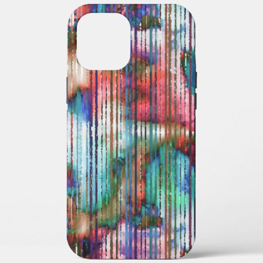 引き裂かれたの色ストライプ付き汚れ、仮想デカプ Case-Mate iPhoneケース (裏面)