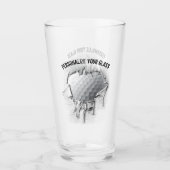 引き裂かれたゴルフボパーソナライズされたール タンブラーグラス (正面)