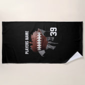 引き裂かれたサッカー ビーチタオル (正面)