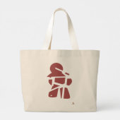 引き裂かれたミニプルボードゲームアートおもしろい ラージトートバッグ (裏面)