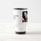 引き裂かれた旗のクリームのマグ トラベルマグ (中央)