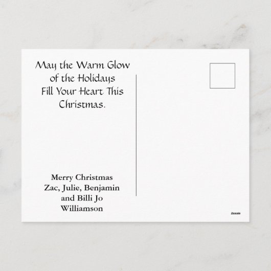 引き裂かれた明らかに陽気なクリスマスの写真 シーズンポストカード (裏面)