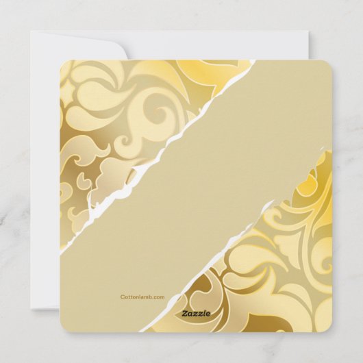 引き裂かれた端の写真の休日カード シーズンカード (裏面)