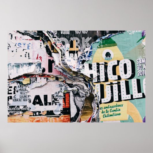 引き裂かれた紙の写真 ポスター (正面)