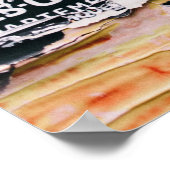 引き裂かれた紙の写真 ポスター (角)