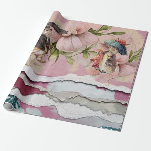 引き裂かれた紙ペーターラビット ラッピングペーパー (アンロールド)