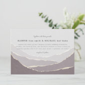 引き裂かれた紙山脈結婚式招待状 招待状 (スタンド正面)