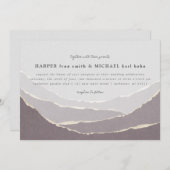 引き裂かれた紙山脈結婚式招待状 招待状 (正面/裏面)