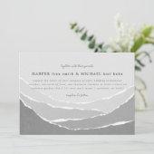 引き裂かれた紙山脈結婚式招待状 招待状 (スタンド正面)