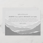 引き裂かれた紙山脈結婚式招待状 招待状 (正面/裏面)