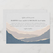 引き裂かれた紙山脈結婚式招待状 招待状 (正面/裏面)