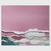 引き裂かれた紙 ラッピングペーパー (フラット)