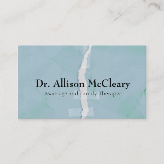 引き裂かれた紙 名刺 (正面)