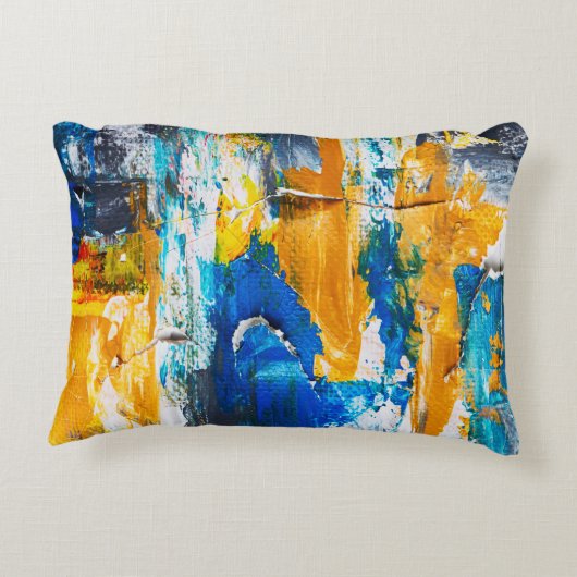 引き裂かれた絵画イーゼルのアクセント枕 アクセントクッション (裏面)