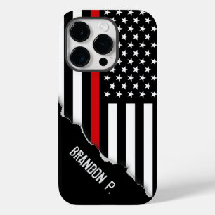 引き裂かれた薄い赤線アメリカ国旗 Case-Mate iPhone 14 PROケース