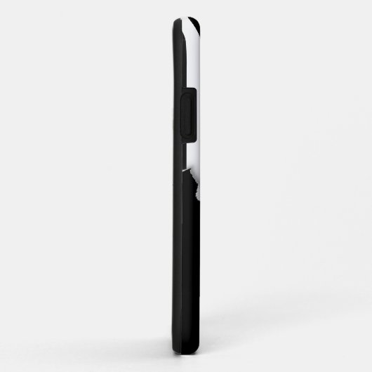 引き裂かれた表情 |薄い青い線アメリカ国旗 Case-Mate iPhoneケース (裏面/右)