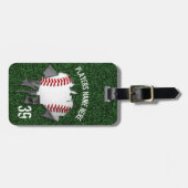 引き裂かれた野パーソナライズされた球 ラゲッジタグ (正面横)