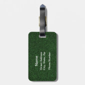 引き裂かれた野パーソナライズされた球 ラゲッジタグ (裏面縦)