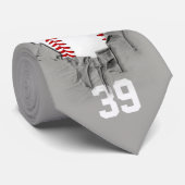 引き裂かれた野球パーソナライズされた（黒/首のネクタイ） ネクタイ (ロール)