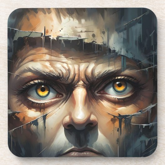 引き裂かれた顔男の目 コースター (正面)