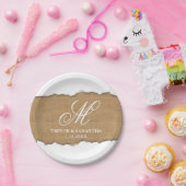 引き裂かれるユニークバーラップパターン結婚式を見ます ペーパープレート (パーティー)