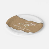 引き裂かれるユニークバーラップパターン結婚式を見ます ペーパープレート (アングル)