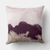 引き裂かれる水彩画の紫色のペンキおよび金ゴールド クッション (裏面)