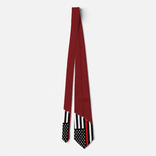 引き裂かれる消防士のスタイルの旗のあずき色|は見ます ネクタイ (裏面)