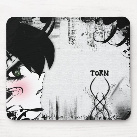 引き裂かれる マウスパッド (正面)