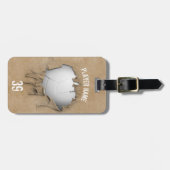 引き裂かれパーソナライズされたたバレー ラゲッジタグ (正面横)