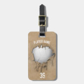 引き裂かれパーソナライズされたたバレー ラゲッジタグ (正面縦)