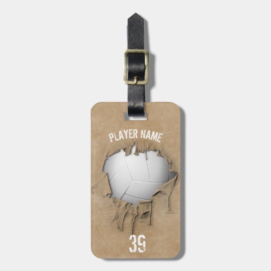 引き裂かれパーソナライズされたたバレー ラゲッジタグ (正面縦)