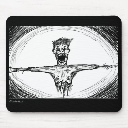 引き裂かれ、伸ばされた病的なマウスパッド マウスパッド (正面)