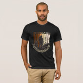 引き返さない旅のハイキングTシャツ | アドベンチャー Tシャツ (正面フル)
