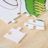 引くスニーカー多彩な運動靴 ジグソーパズル (側面)