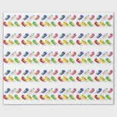 引くスニーカー多彩な運動靴 ラッピングペーパー (フラット)