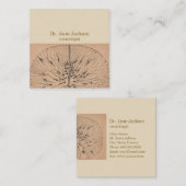 引く脊髄のグリア細胞-神経学者 スクエア名刺 (正面/裏面)