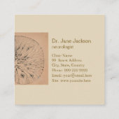 引く脊髄のグリア細胞-神経学者 スクエア名刺 (裏面)