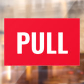 「引く」ドアサイン 赤/白、またはお好きなメッセージ ウィンドウサイン (シート2)