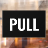 「引く」ドアサイン 黒/白 自由メッセージ窓 ウィンドウサイン (シート2)