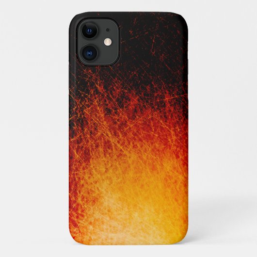引っかき傷のついた焚き火の炎 Case-Mate iPhoneケース (裏面)