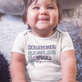 引っかき・大泣き・噛みつき君/猫と涙 ベビーボディスーツ