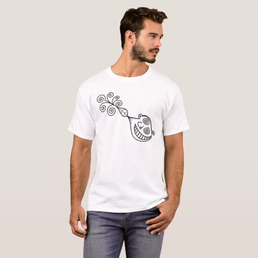 引っ張られる男 Tシャツ (正面フル)