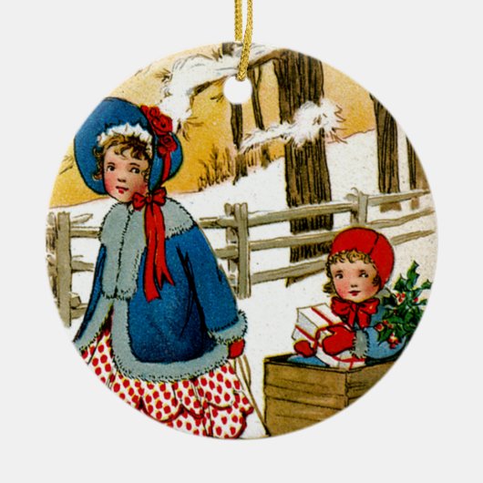 引っ張る セラミックオーナメント (正面)