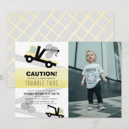 引っ張れる2歳の誕生日プラカード 2歳の誕生日 招待状